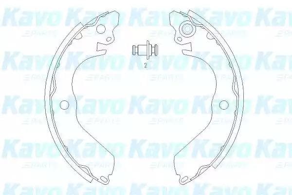 KBS6411 Kavo Parts Гальмівні колодки