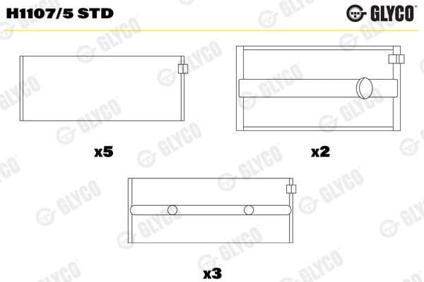 H1107/5 STD Glyco Подшипник коленвала