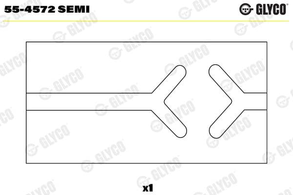 55-4572 SEMI Glyco Шатунна вкладка
