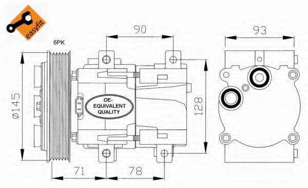 32084 NRF Компрессор кондиционера