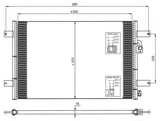 35249 NRF Радиатор кондиционера