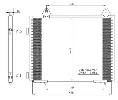 35351 NRF Радиатор кондиционера для Land Rover Freelander