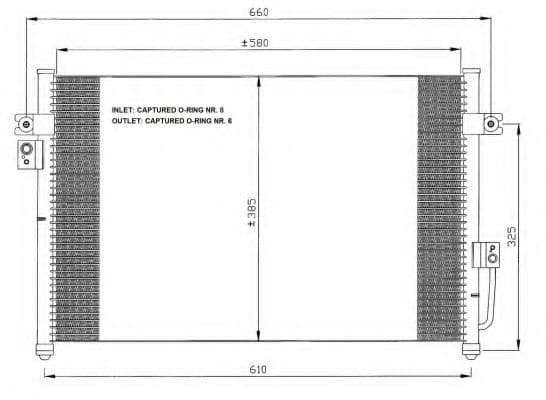 35426 NRF Радиатор кондиционера для Hyundai Terracan