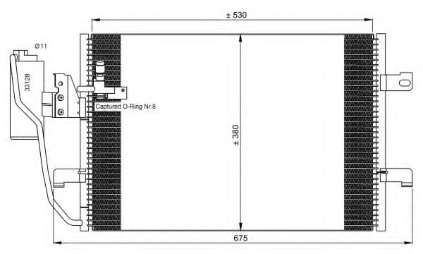 35527 NRF Радиатор кондиционера