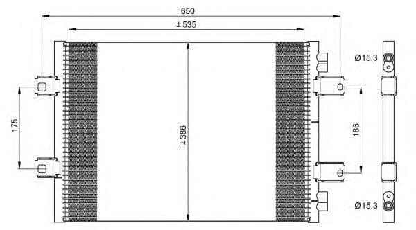 35909 NRF Радиатор кондиционера для Renault Master