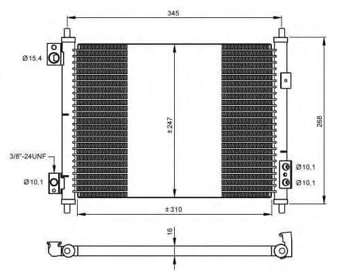 35926 NRF Радіатор кондиціонера для Nissan Cabstar