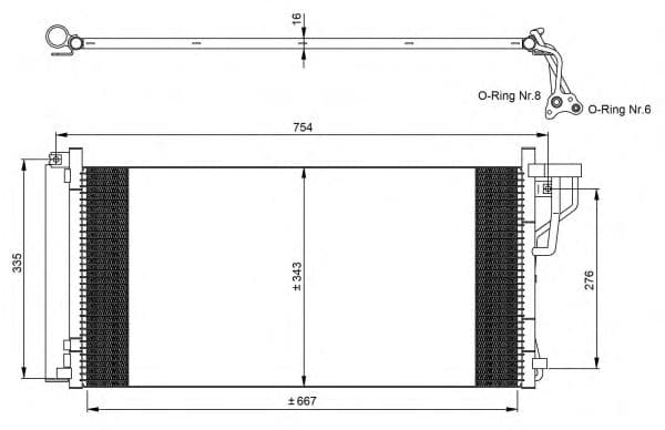 35962 NRF Радиатор кондиционера