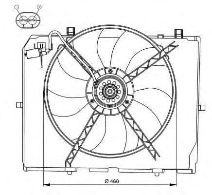 47066 NRF Вентилятор системы охлаждения двигателя для Mercedes E-Class