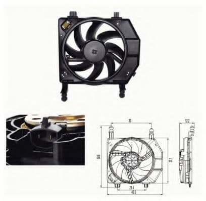 47681 NRF Вентилятор системы охлаждения двигателя