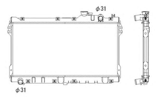 506522 NRF Радиатор охлаждения двигателя для Mazda MX-5