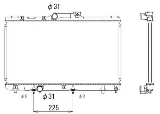 517588 NRF Радиатор охлаждения двигателя