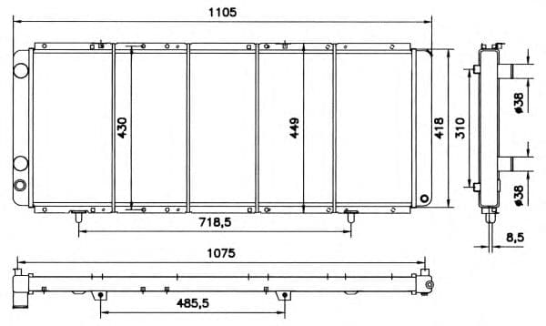 52045 NRF Радіатор охолодження двигуна