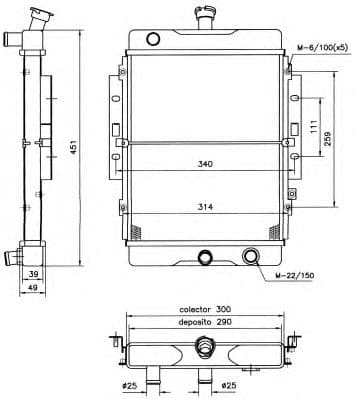 52123 NRF Радиатор охлаждения двигателя для Daihatsu Hijet