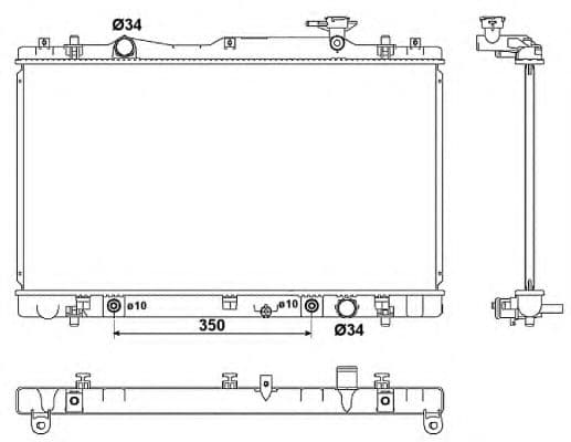 53063 NRF Радиатор охлаждения двигателя для Suzuki Kizashi