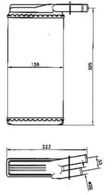 53220 NRF Радиатор печки