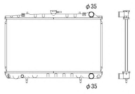 53271 NRF Радиатор охлаждения двигателя для Nissan 200 SX