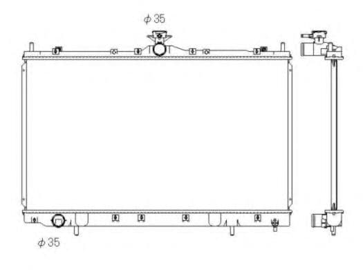53431 NRF Радиатор охлаждения двигателя для Mitsubishi Grandis