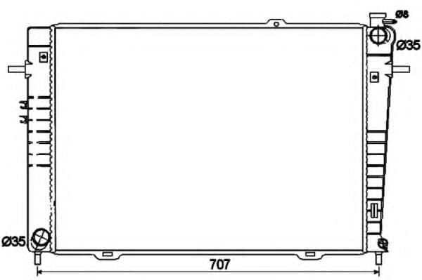 53497 NRF Радиатор охлаждения двигателя