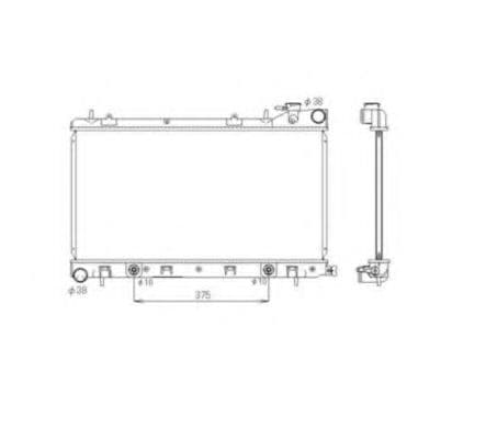 53597 NRF Радиатор охлаждения двигателя для Subaru Forester