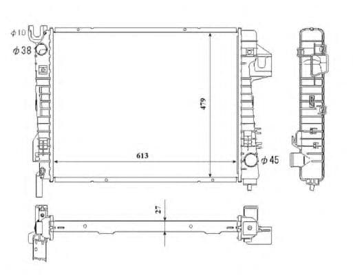 53712 NRF Радиатор охлаждения двигателя для Dodge Ram