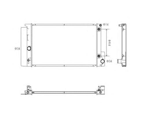 53766 NRF Радиатор охлаждения двигателя