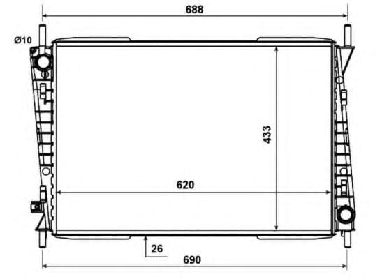 53782 NRF Радіатор охолодження двигуна для Jaguar X-type