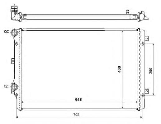 53816 NRF Радиатор охлаждения двигателя