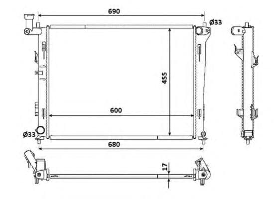 53821 NRF Радиатор охлаждения двигателя