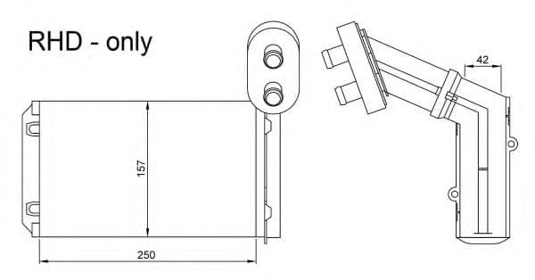 54253 NRF Радиатор печки