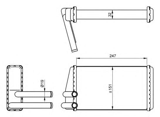 54267 NRF Радиатор печки для Land Rover Defender