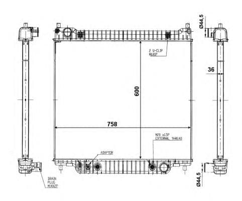 56026 NRF Радіатор охолодження двигуна для Ford E-Series