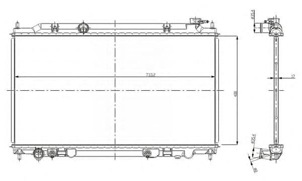 56080 NRF Радиатор охлаждения двигателя