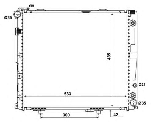 58164 NRF Радіатор охолодження двигуна для Mercedes E-Class