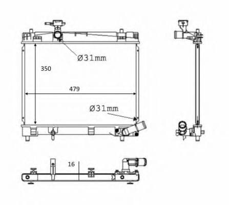 58384 NRF Радіатор охолодження двигуна