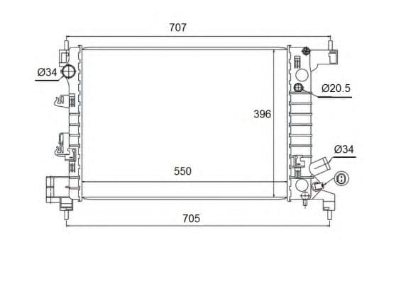 58504 NRF Радиатор охлаждения двигателя