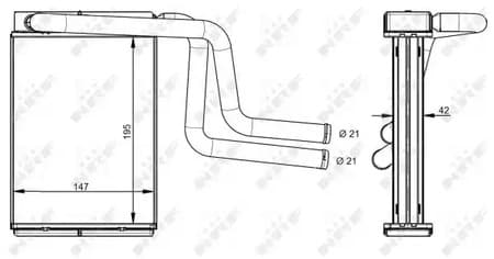 54330 NRF Радиатор печки