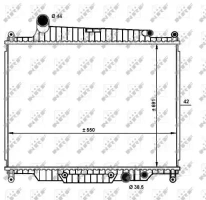 59096 NRF Радиатор охлаждения двигателя для Land Rover Range Rover