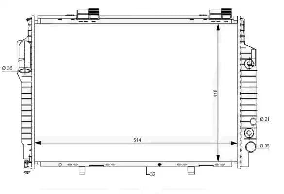 59111 NRF Радіатор охолодження двигуна