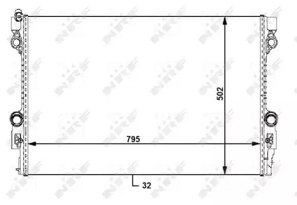 59172 NRF Радиатор охлаждения двигателя для Porsche Panamera
