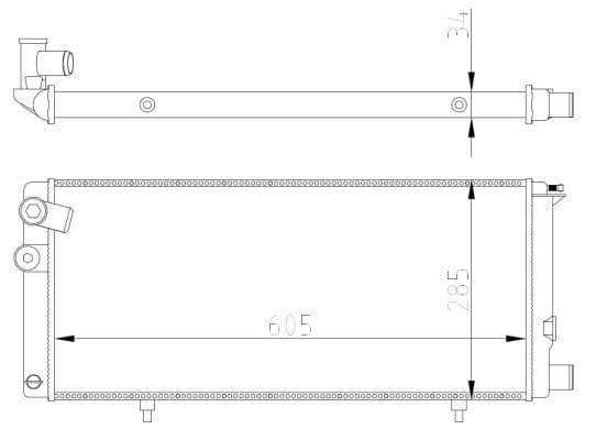 54628a NRF Радіатор охолодження двигуна для Peugeot 205