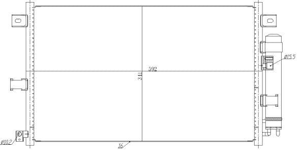 350481 NRF Радіатор кондиціонера для Mazda MX-5