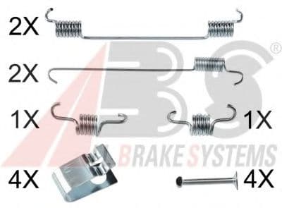 0007Q A.B.S. Монтажный комплект барабанных тормозных колодок