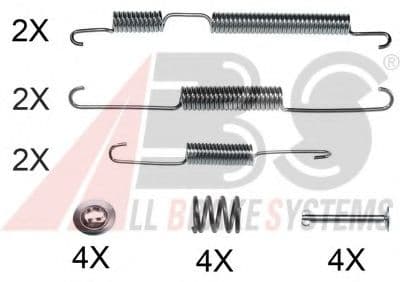 0009Q A.B.S. Монтажний комплект барабанних гальмівних колодок для Kia Soul