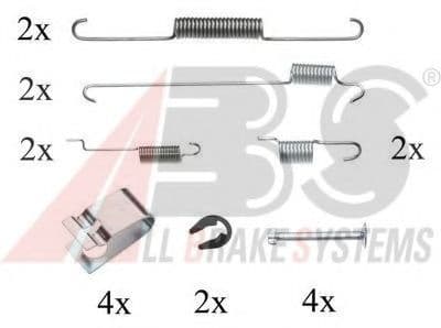 0815Q A.B.S. Монтажный комплект барабанных тормозных колодок