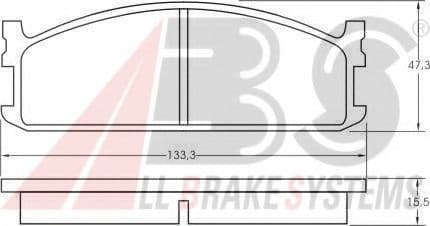 36593 A.B.S. Гальмівні колодки