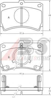 36594 A.B.S. Гальмівні колодки