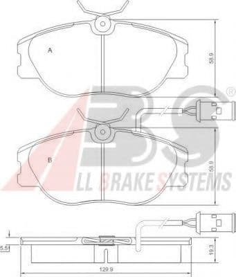36629 A.B.S. Тормозные колодки