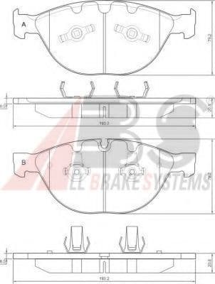 37370 A.B.S. Гальмівні колодки