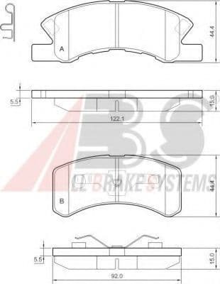 37490 A.B.S. Гальмівні колодки