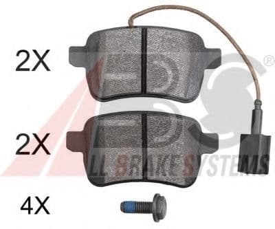 37775 A.B.S. Гальмівні колодки для Alfa Romeo Giulietta